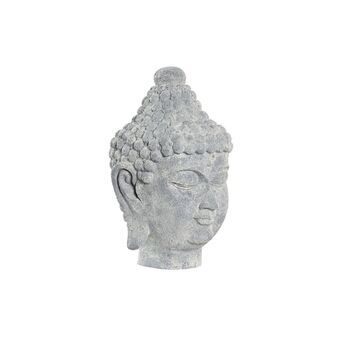 Koristehahmo DKD Home Decor Buddha Hartsi Vaaleanharmaa (22 x 20 x 35 cm)