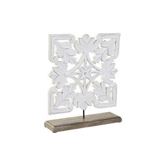 Koristehahmo DKD Home Decor Metalli Valkoinen (30 x 9 x 36 cm)