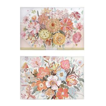 Kangas DKD Home Decor Gėlės (2 osaa) (90 x 3 x 60 cm)