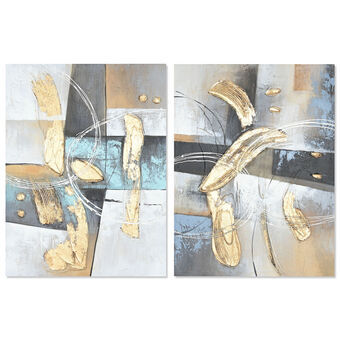 Maalaus DKD Home Decor Abstrakti Moderni (60 x 3 x 80 cm) (2 osaa)