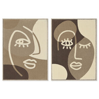 Maalaus Home ESPRIT Abstrakti 53 x 4,3 x 73 cm (2 osaa)
