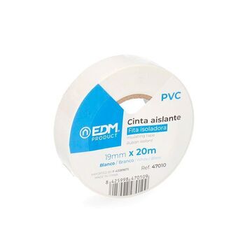 Eristysteippi EDM Valkoinen PVC (20 m x 19 mm)