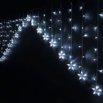 LED-verhovalot Valkoinen Tähdet