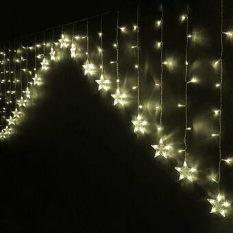 LED-verhovalot Lämmin valo Tähdet