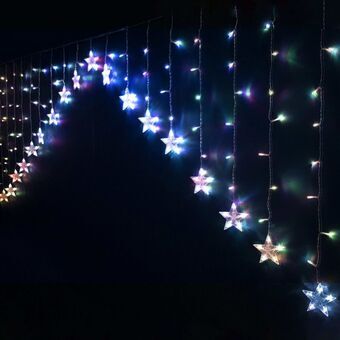 LED-verhovalot Monivärinen Tähdet