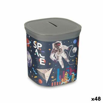 Rahalipas Monivärinen Astronautti Muovinen 9 x 10,2 x 9 cm (48 osaa)