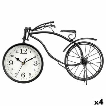 Stalinis laikrodis Polkupyörä Musta Metalli 36 x 22 x 7 cm (4 osaa)