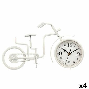 Stalinis laikrodis Polkupyörä Valkoinen Metalli 33 x 21 x 4 cm (4 osaa)