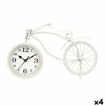 Stalinis laikrodis Polkupyörä Valkoinen Metalli 36 x 22 x 7 cm (4 osaa)