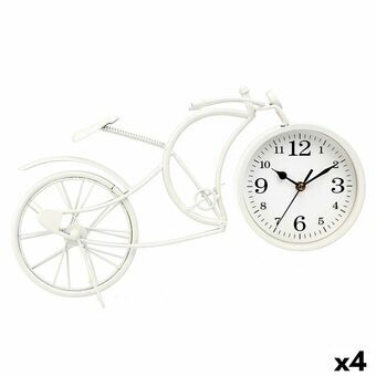 Stalinis laikrodis Polkupyörä Valkoinen Metalli 40 x 19,5 x 7 cm (4 osaa)