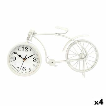 Stalinis laikrodis Polkupyörä Valkoinen Metalli 38 x 20 x 4 cm (4 osaa)