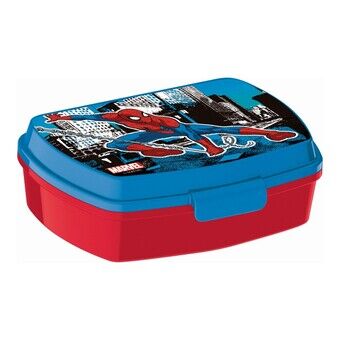 Lounaslaatikko Sandwich Spiderman Great power Plastic Red Blue (17 x 5,6 x 13,3 cm)