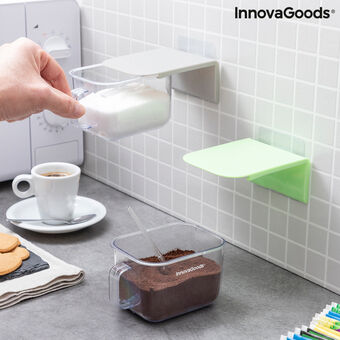 Irrotettavat ja liimatarralla kiinnitettävät keittiörasiat Handstore InnovaGoods 2 yksikön pakkaus