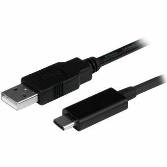 USB A - USB C kaapeli Startech USB2AC1M Musta