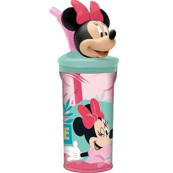 Mukin Pillillä Minnie Mouse 360 ml 3D Pinkki