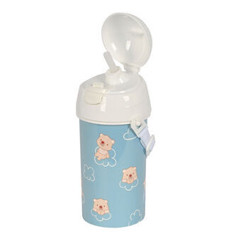 Kannellinen pullo ja pilli Safta Baby bear Sininen PVC 500 ml