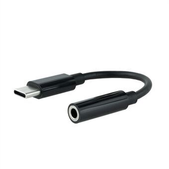 USB C - Jack 3.5 mm-adapteri NANOCABLE 10.24.1205 Musta