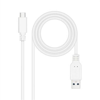 USB-C-kaapeli - USB NANOCABLE 10.01.4001-W Valkoinen 1 m