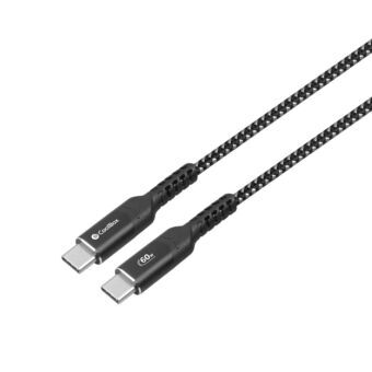 USB-C-Kaapeli CoolBox COO-CAB-UC-60W 1,2 m Musta Musta/Harmaa