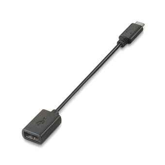 USB A - USB C kaapeli Aisens A107-0059 Musta 15 cm