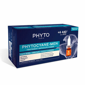 Hiusten lähtöön vaikuttavat ampullit Phyto Paris Phytocyane Men 12 x 3,5 ml