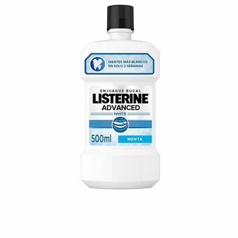 Suuvesi Listerine Advanced Mintunvihreä Valkaiseva 500 ml
