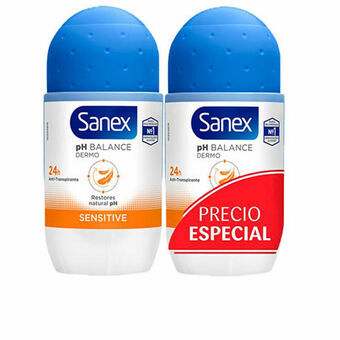 Roll-on-deodorantti Sanex Sensitive 2 x 50 ml