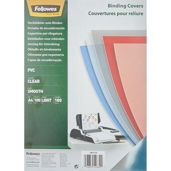 Binding Covers Fellowes 100 osaa Läpinäkyvä PVC A4
