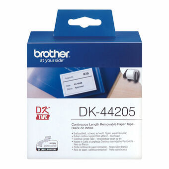 Tulostintarrat Brother DK44205 62 mm x 15,24 m Valkoinen Musta/valkoinen (2 osaa)