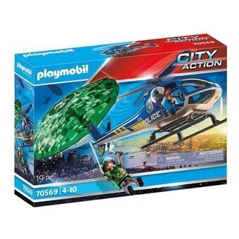 Playset City Action Police -helikopteri: Parachute Chase PLAYMOBIL 70569 (19 kpl)