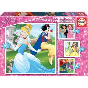 4 palapelin setti   Princesses Disney Magical         16 x 16 cm  