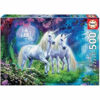 Palapeli Educa Unicorns In The Forest 500 Kappaletta 34 x 48 cm
