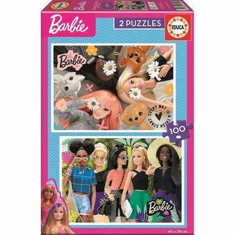 2 palapelin setti Barbie 100 Kappaletta