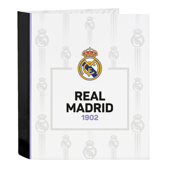 Rengaskansio Real Madrid C.F. Musta Valkoinen A4 (27 x 33 x 6 cm)