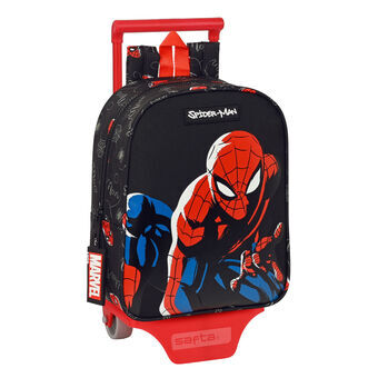 Reppu pyörillä Spiderman Hero Musta (22 x 27 x 10 cm)