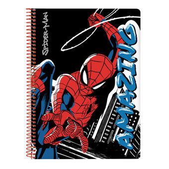 Muistikirja Spiderman Hero Musta 80 Levyt A5