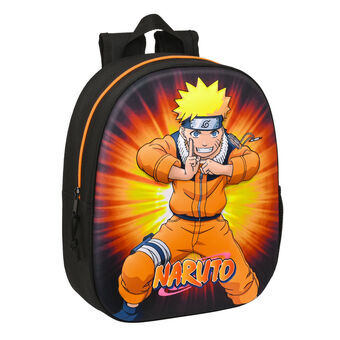3D Koululaukku Naruto Musta Oranssi 27 x 33 x 10 cm