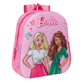 3D Koululaukku Barbie Pinkki Fuksia 27 x 33 x 10 cm