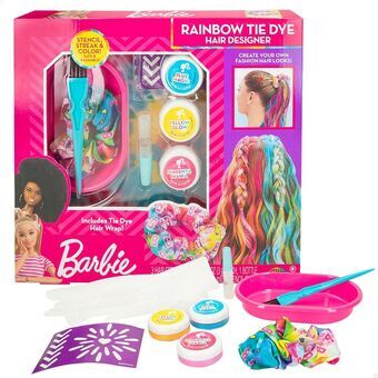 Hiustenlaittosetti Barbie Rainbow Tie Raidoitetut hiukset Monivärinen