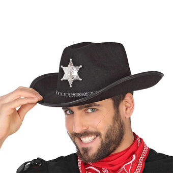 Cowboy-hattu Musta