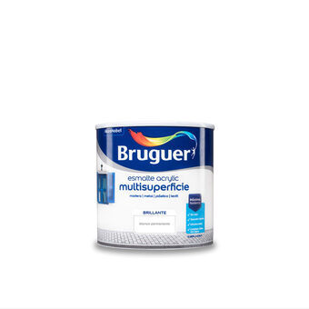 Akryylimaali Bruguer Valkoinen Akryylilakka (250 ml)