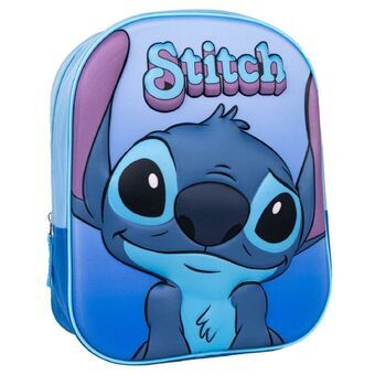 3D Koululaukku Stitch Sininen 25 x 31 x 10 cm