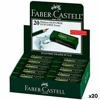 Pyyhekumi Faber-Castell Dust Free Vihreä (20 osaa)