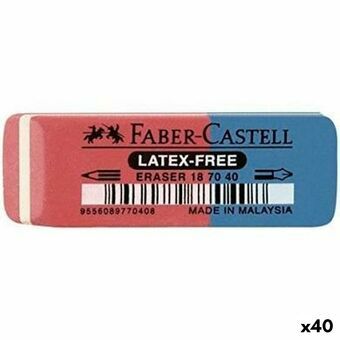 Pyyhekumi Faber-Castell Punainen Sininen (40 osaa)