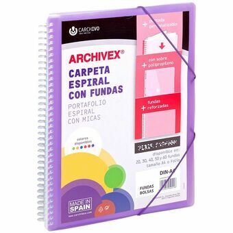 Järjestelykansio Carchivo Archivex-Star Violetti A4 Spiraali