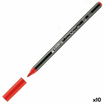 huopakärkiset kynät Edding 4200 Maalisuti Punainen (10 osaa)