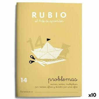 Matematiikan harjoituskirja Rubio Nº 14 A5 Espanja 20 Levyt (10 osaa)