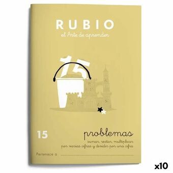 Matematiikan harjoituskirja Rubio Nº15 A5 Espanja 20 Levyt (10 osaa)