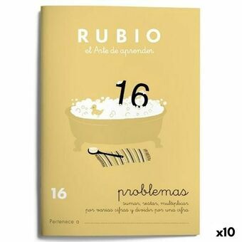 Matematiikan harjoituskirja Rubio Nº 16 A5 Espanja 20 Levyt (10 osaa)