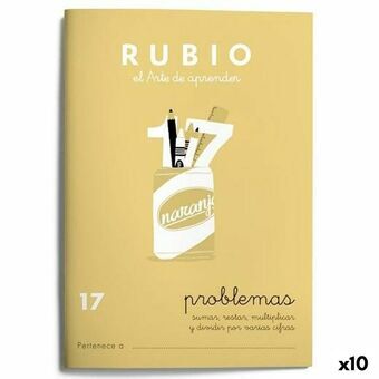 Matematiikan harjoituskirja Rubio Nº 17 A5 Espanja 20 Levyt (10 osaa)